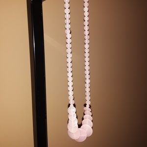 Rose quartz beaded necklace